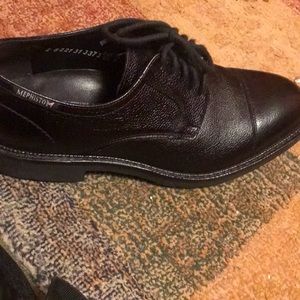 Black Mephisto Lace-up Dress Shoes Size 8